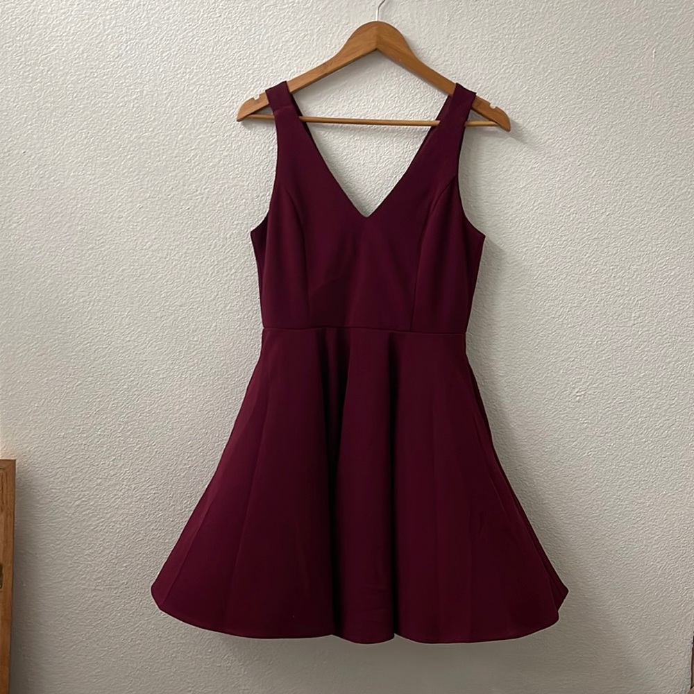Lulus Wine Swing Dress